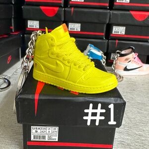 3D Sneaker Jordan 1 Keychains, Mini Shoe Keychain